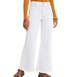 Paige Sutton Petite High Rise White Wide Leg Jeans Size 27 Petite New with tags